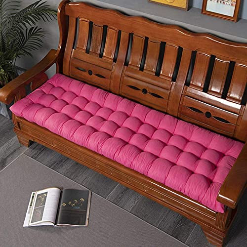Auflagen Set für Hollywoodschaukel Polsterauflage Sitzkissen Rückenkissen Seitenkissen Gesteppt 160 x 53 x 8 cm,Pink