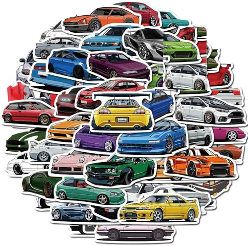 Bouclel 100 calcomanías de vinilo impermeables para coches, para botellas de agua, botellas de agua, equipaje, portátiles, cascos de niños, paquetes de calcomanías de autos de computadora
