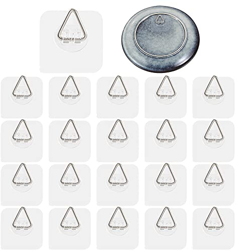 DIDUDIDU Wall Plate Hangers for Display - Invisible Adhesive Picture Hangers for Wall - Ideal for Hanging Decorative Plates | Photo Frames | Paintings - 2.3 Inch