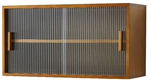 Massivholz Wandschrank Für Den Haushalt - Eingang, Arbeitszimmer, Wohnzimmer, Küchen-Anrichte - Desktop-Wandschließfach Aufbewahrungsschrank Für Heimwerker (Brown, 80 * 30 * 35cm)