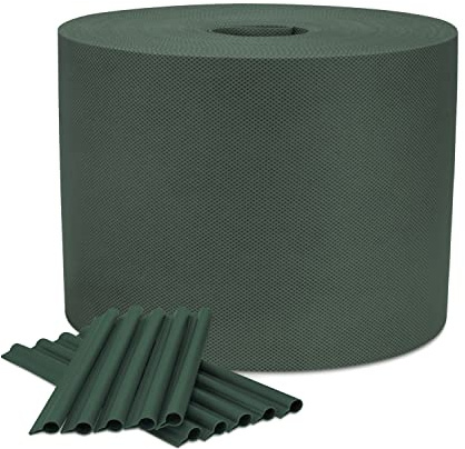 COVER IT Garten Sichtschutzstreifen Zaun 19 cm x 98 m Grün | Sichtschutz für Doppelstabmattenzaun 150 g/m² – Sichtschutzstreifen für Stabmattenzaun