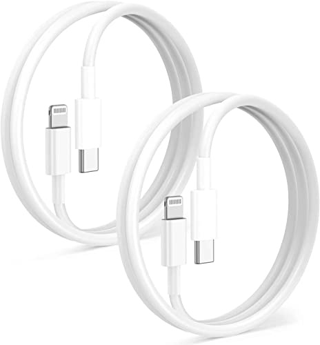 Paquete de 2 Cables USB C a Lightning 1m para iPhone[Certificado Apple MFi] | Cable USB Tipo C a Lightning Cale de 1m con Carga Rápida para Apple iPhone 14 13 12 11 Pro/Pro Max/Mini/Plus, XR, XS y SE