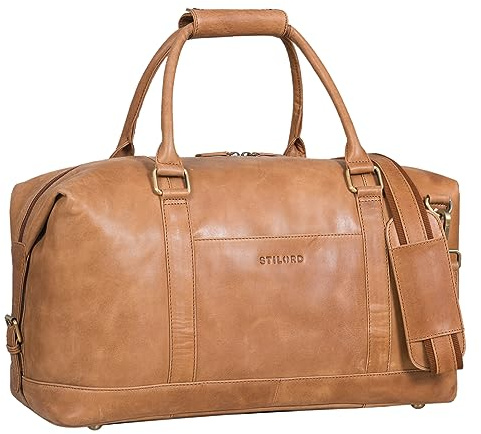 STILORD Viator Leder Reisetasche Groß für Damen und Herren XL Duffel Bag für Urlaub Reisen Sport Moderner Vintage Weekender aus Hochwertigem Echtleder Farbe:taranto - braun