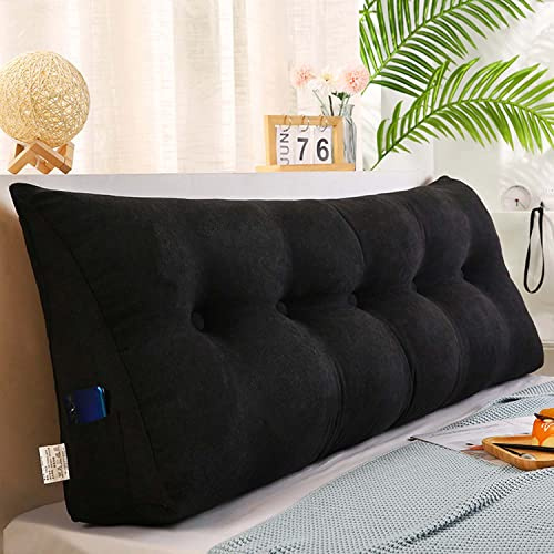 Kongdson Stor huvudgavel kudde mjuk ländryggsstöd läskudde, 150 x 50 x 20 cm kilryggskudde, stödkudde, midja ländryggskudde för säng, soffa, tatami