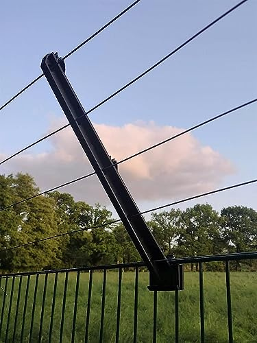 50x Überkletterschutz DOPPELSTABMATTENZAUN Isolator Zaunerhöhung | Katzenstopp Übersteigschutz Stabmattenzaun Doppelstabmatten Gitterstabmattenzaun Gartenzaun Weidezaun Zaun Zäune