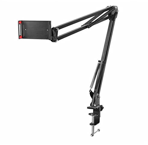 Support Tablette Stand de tablette réglable, support de tablette pliable for lit, support de comprimé à bras long à bras longue en aluminium avec rotation à 360 ° for 4-12,9 Tablet Téléphone Supports