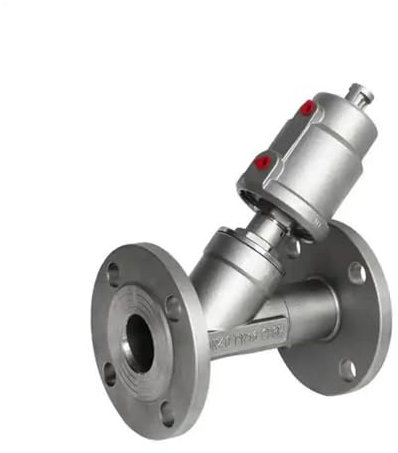 CDPDUGMN DN40 Pneumatisches Flansch-Schrägsitzventil aus Edelstahl, hochtemperaturbeständig, korrosionsbeständig, Dampf-Absperrventil vom Typ Y