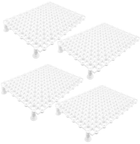 BESPORTBLE Aquarium Filter Tray 4pcs Reusable Fish Tank Bottom Filter Plate Fish Tank Divider Bottom Grid Pp Material Easy Installation Aquarium Accessories