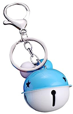 DEARMAMY Portachiavi a Doppio Colore con Campanella in Metallo Lucido, Ciondolo Elegante per Borsa e Zaino Scolastico, Accessorio Piacevole per Ragazze