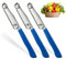 Qaestuan 3 Pezzi Spelucchino, Coltello per Affettare Rapido, Coltelli da Cucina Professionali, Coltello per Frutta Multifunzionale 3 In 1 Coltello da Frutta e Verdura In Acciaio Inossidabile