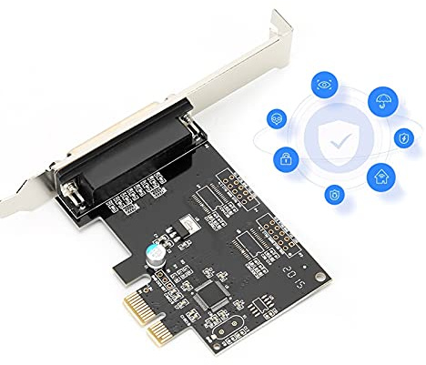 PCIe-Parallel-Druckerkartenadapter, Einzelner Anschluss für Druckanschluss, PCI-E LPT-Karte mit Einem Steckplatz für Programmierer, Scanner, Bediener