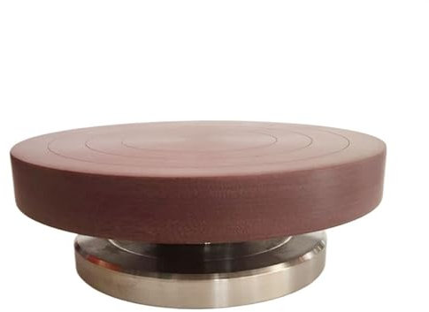 GZKDKZB Drehteller für Töpferwaren, 16 cm, schwere Töpferscheibe, handgefertigt, Violettes Tontopf-Werkzeug, Edelstahl-Drehteller, Bakelit, Doppellager, Künstlerbedarf (20 cm)