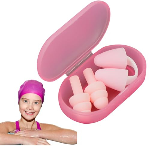 OYZOQ Pinzas nariz natacion de silicona para niños, reutilizables y con estuche, para principiantes
