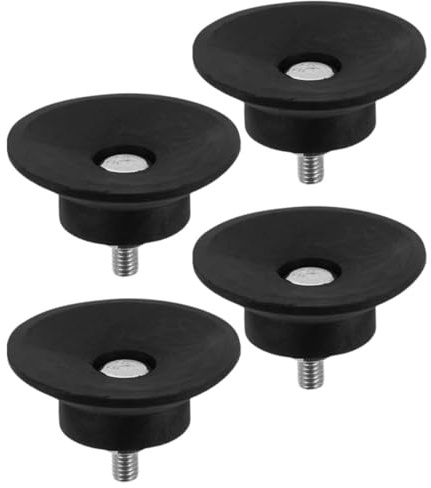 SHINEOFI 4pcs M8 Thread Rubber Anti-vibration Pads, Shock Absorbing Feet Mounts for Industrial Equipment, Washing Machines, and Furniture Isolation