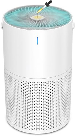 Focenat Purificador de Aire,Air purifier,Purificador de aire con filtro hepa,Purificador aire hepa,Sensor Inteligente,Air Purifier con Aromaterapia,Elimina Alergia Polen Olor y Caspa de Mascota