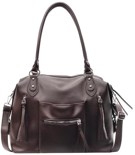 GSenhui Bärväska stor handväska dam hobo-axelväska tygväska med övre handtag, punkstil axelväska, flera väskor Y2k för kontor, shopper, B3 kaffe