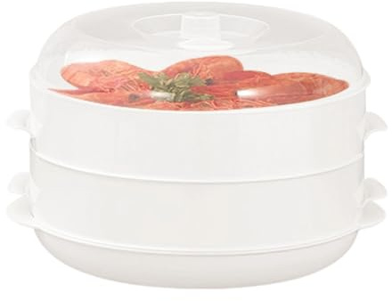 Vapore a microonde – Contenitore multifunzione impilabile con coperchio | per forno a microonde per riscaldare i pasti, cibo casalingo, preparazione culinaria