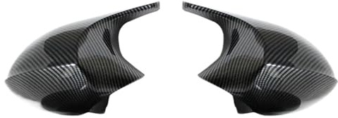Seitenspiegelgehäuse Spiegelkappen M3 M Spiegelabdeckung mit Karbonfasermuster, passend für BMW 1er 3er E81 E82 E87 E88 E90 E91 E92 E93.(Carbon Fiber)