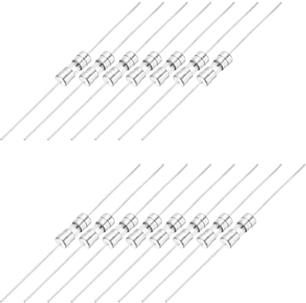 QUARKZMAN 15 Stück 1A Glassicherung, 3.6mm x 10mm Feinsicherungen Schnellschlag Auslösecharakteristik Sicherung für Haushaltselektronik