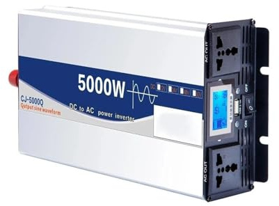 Inverter convertitore 12V 24V 48V 60V AC110V220V 6000W 8000W 12000W Inverter Onda Sinusoidale Per Pura Alimentatore Solare Caricabatteria Auto Casa Camper(5000W,220V 60HZ,48V)