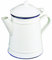 Ibili 903210 Cafetière Conique en acier émaillé vitrifié Blanche 1 l