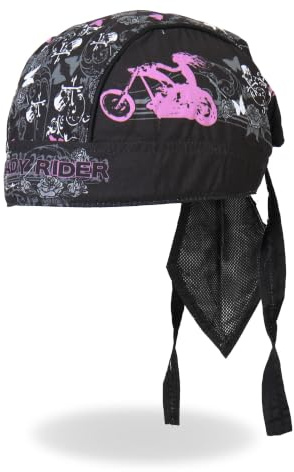 Hot Leathers HWH1022 Lady Rider Stud Head Wrap (Black)