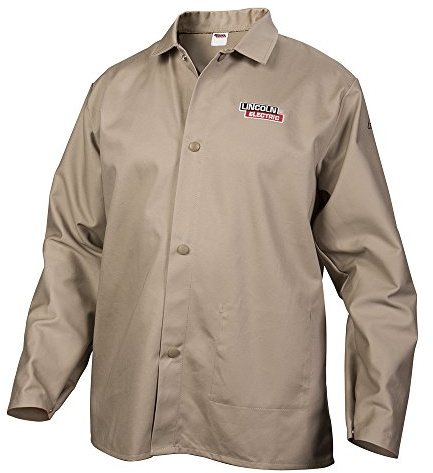 Lincoln Electric - KH840XL Khaki X-Large Flame-Resistant Cloth Welding Jacket
