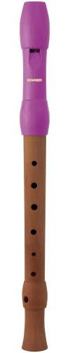 HOHNER Blockflöjt, Alegra Line, rosa, tysk, tre delar