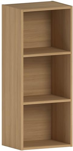 Vida Designs Oxford, Libreria a cubi a 3 Ripiani, in Legno, per esporre e conservare, per Ufficio e Soggiorno, Rovere