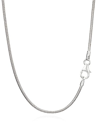 NKlaus Schlangenkette aus 925 Sterlingsilber 1,2mm breit 38–55cm 1 Stück | Nickelfrei