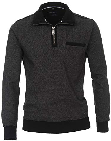 CASAMODA Plain Sweat Troyer, gray, 5XL