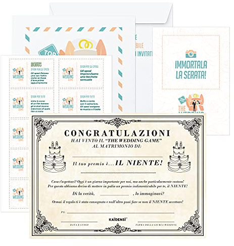 KAÏDENSÏ Giochi Divertenti per Matrimonio - Matrimonio Idee Originali per Intrattenere gli Invitati - Gadget per Nozze