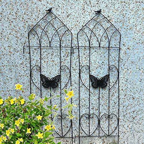 ZYFA Beetzaun Rasenkante Beetbegrenzung Rankhilfe Gartenzaun Rankgitter Garten Gartenstecker Gartenpfähle Rasenkanten Gartenzäune Pflanzenstützen für Gartendeko,Deko Für Kletterpflanzen,Dekozaun