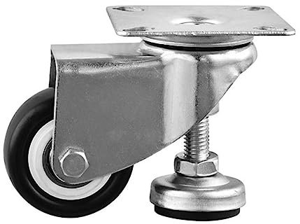 2 Zoll horizontales Einstellrad mit Fußschale, Stummschaltung, mechanische Lenkrolle, höhenverstellbar, universell, 1 Stück