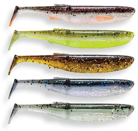 Savage Gear Craft Bleak Clam Mix - Señuelo de plástico Blando Minnow para Perca, lucioperca, lucioperca y Trucha, Cebo de Pesca en Aguas oscuras y claras con acción de Patada, Clear Water Mix 10 cm