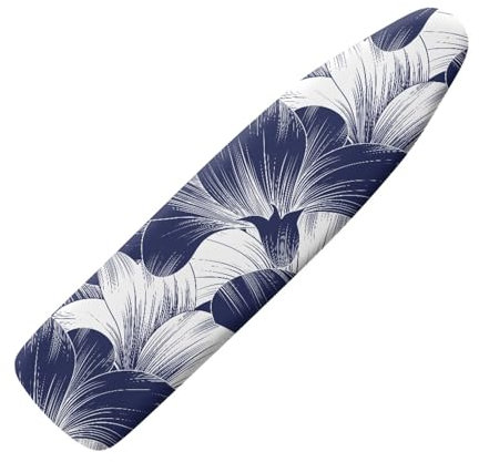 TOADDMOS Art Floral Navy Universal Ironing Board Cover Fits Boards Up To 139 x 40cm,Elasticated Ironing Board Covers