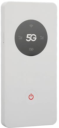 Hotspot Móvil WiFi 5G Portátil para Viajes, Enrutador 4G LTE con Ranura para Tarjeta Nano SIM, 2,4 GHz/5 GHz, Compatible con 16 Dispositivos, Batería Recargable de 8000 MAh