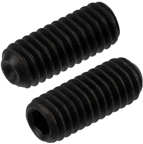 AERZETIX - C76067 - Set di 10 Vite di bloccaggio serraggio senza testa M4X10 mm con estremità concava ciotola 6 lati cavi - in acciaio - colore nero