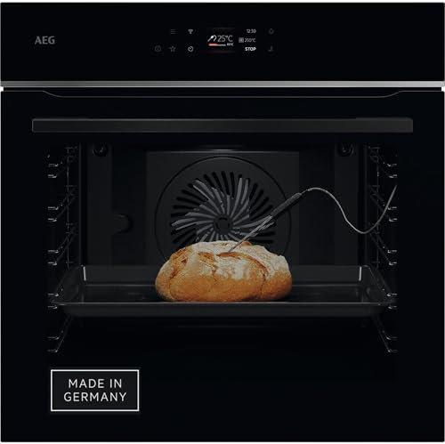 AEG TE7PB62WAB - Four encastrable Wifi - Série 7 - Écran couleur TFT Full Touch avec assistant de cuisson - Fabriqué en Allemagne - Auto-nettoyage à pyrolyse - Capteur de température centrale : pour