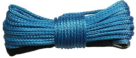 Cuerda sintética para cabrestante, Línea de cabrestante ATV de 6 mm x 20 metros, cuerda todoterreno, cuerda de cabrestante sintética, cable de cabrestante de barco, UTV para cabrestantes ATV UTV, cami
