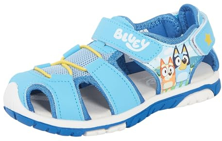 Blåa sandaler för barn flickor pojkar unisex stängd tå sportsandaler öppna promenadskor, BLÅ, 10 UK Child