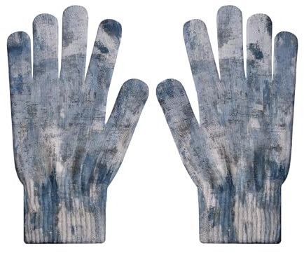 MLSOWM raue Textur Handschuhe Winter Winterhandschuhe Gestrickte Strickhandschuhe Winddicht abstrakte Kunst Fausthandschuhe Fäustlinge Winterhandschuhe Frauen für Radfahren Skifahren
