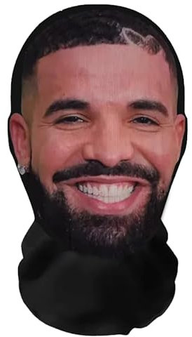 Aristo Solutions Lifelike 3D Printing Full Face Mask, Breathable, Lightweight and Comfortable, Great for Cosplay, Parties, Halloween, Carnival and Events, Drake