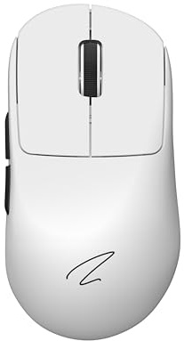 7KEYS Wireless Gaming Mouse, PixArt PAW3395, Programmable 6-Buttons, Bluetooth/Wired/2.4G Connections, 400H Long-lasting battery, 26000DPI, 65g Supperlight Mouse, for Profession Gaming(Z2 White4KHz)