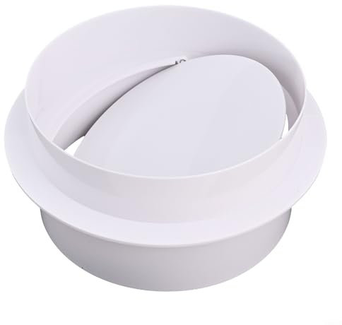 FUANA PVC Check Valve Backdraft Damper Round Pipe Exhaust Fan Ventilation For Bathroom Kitchen(150mm)