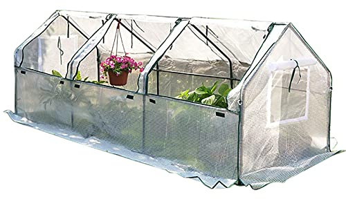 Aluminum Lean To Greenhouse Compact Tomato Garden Shed,Mini Greenhouse for Tomato Vegetable Plants Small Cold Frame Plant House with Anti Ultraviolet Door and Rainwater Protection Ideal for