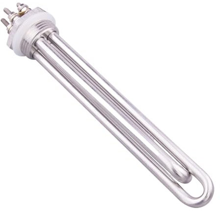 LIUCH Chauffage tubulaire 12v 24v 36v 48v 1 filetage eau DN25 DC 300w 600w 1200w 1500w élément chauffant électrique solaire(Heater only,BSP_48V 1500W)