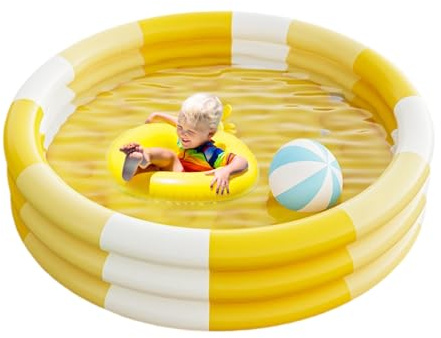 Piscina gonfiabile per bambini – Mini piscina gonfiabile per – Lettino ad acqua ispessito giocattolo per divertimento in famiglia in casa, terrazza, giardino, campeggio, bagno a casa