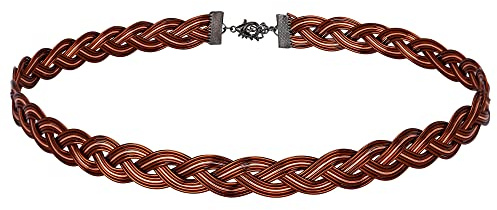 PartyforU Braun Keltische Wikinger Krone - Geflochtene Mittelalter Vintage Kreis für Männer Frauen Cosplay Renfaire Zubehör