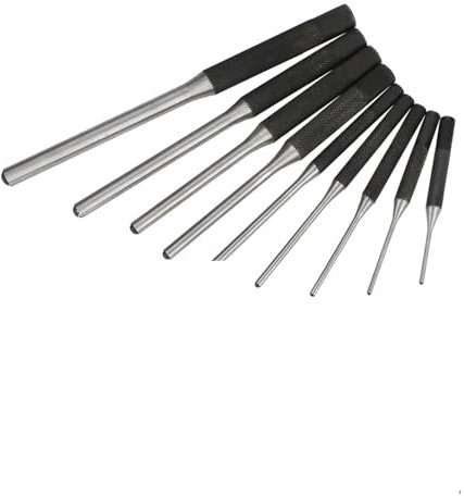 FTVOGUE 9pcs Sendage de Poinçonnage à Rouleaux en Acier Durable - Mécanique Kit D'outils Professionnels avec des Poinçons de Différentes Tailles - Conseils de Cône inversé pour le Fonctionnement de